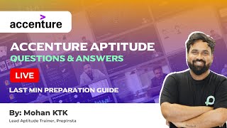 Accenture Aptitude Questions amp Answers  Accenture Last min Preparation [upl. by Oremodlab]