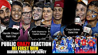 MI vs DC  Public CRAZY Reaction after Mumbai Indians First Win in Hardik Pandya Captaincy [upl. by Caldeira85]