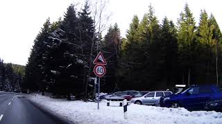 Winter im Harz 6 GEFÄHRLICHE B4 STEILE STRECKE Scharfe Kurven Stationärer Blitzer 1080p [upl. by Anoyk811]