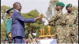 President Ruto awards the best recruits during the NYS passout parade in Gilgil [upl. by Irol264]