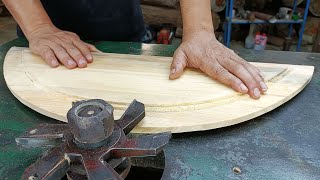 Even NASA professors had to discuss Idea making curved wood using milling blade on a TUBI machine [upl. by Aeneus]