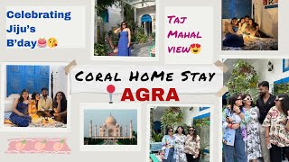 The Coral House HomestayProperty Near Taj MahalCelebrated jijus b’dayStaycation Property In Agra [upl. by Kendrah689]