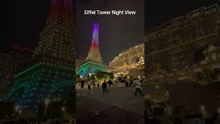 EIFFEL TOWER IMITATION NIGHT VIEW touristattraction ParisianTower [upl. by Pontias507]