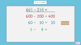 Hunderter Zehner Einer extra  Halbschriftliche Subtraktion  Klasse 3 [upl. by Lucinda]