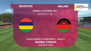 Mauritius vs Malawi 1st Half Highlights Today Match  HollywoodBets COSAFA Womens Championship 2024 [upl. by Lorianna]