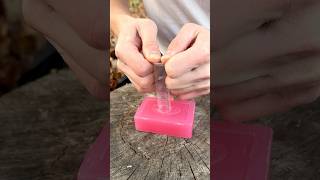 ✅ SURVIVAL bushcraft skills Lifehack with SOAP 💦 camping survival bushcraft outdoors lifehack [upl. by Hannavahs]