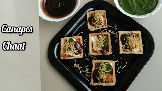 Canapés Chaat recipe  Non deep fried [upl. by Nij930]