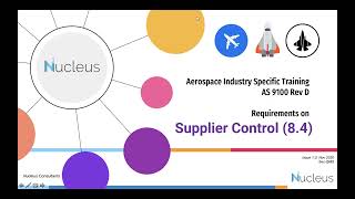 Aerospace Industry Specific Topic  AS9100 SupplierControl  84 AS9100 AS9110 NADCAP Aerospace [upl. by Bel]