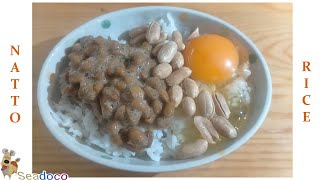 My Breakfast Natto Rice  How To Eat Natto  Natto Is Good For Your Healthy [upl. by Umeko]