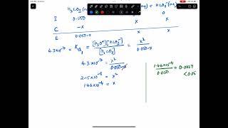 Finding the pH of a diprotic acid and the concentration of the anion after the 2nd ionization [upl. by Reehsab]