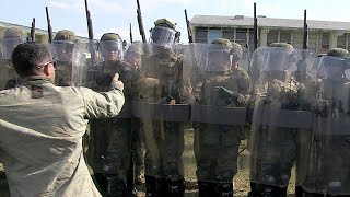 US Marines Riot Control Techniques Training [upl. by Ecinreb]