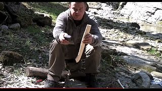 Carving an axe handle  Bushcraft Axtstiel [upl. by Ateiram]