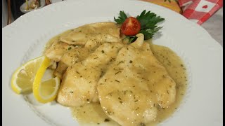 SCALOPPINE AL LIMONE RICETTA  SCALOPPINE DI POLLO AL LIMONE [upl. by Jackelyn]