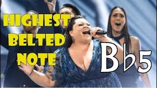 HD Keala Settle Highest Belted Note B♭5 LIVE [upl. by Yebloc]