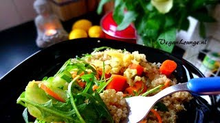 QUINOA RECEPT🥘 MET FRISSE SALADE🥗 IN 8 MINUTEN [upl. by Ramsey]