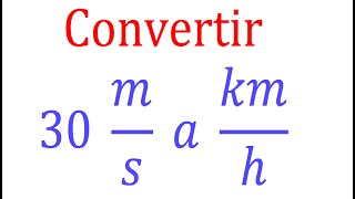 Como convertir unidades de Velocidad ms a kmh [upl. by Wendy]