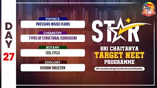 Day 27  STAR  Cell Cycle Human Skelton amp Fluids  NEETPreparation  srichaitanyagosala [upl. by Carlye]