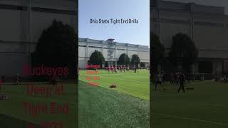 2023 Tight End Drills Ohio State Buckeyes Football training camp [upl. by Elohcan]