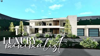 Bloxburg Luxury Minimalist Modern Home  No Large Plot  No Transform Plus  House Build [upl. by Winer]