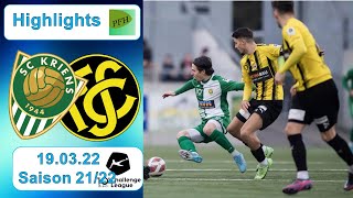 Highlights SC Kriens vs FC Schaffhausen 190322 [upl. by Roinuj]