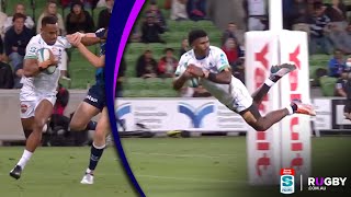 Fijian Drua score end to end try vs Melbourne Rebels [upl. by Ileana607]