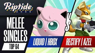 HBox vs Azel  Melee Singles Top 64  Riptide 2022  Jigglypuff vs Fox [upl. by Phillipe]