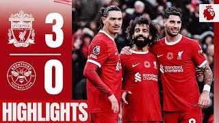 Mo Salah double amp a Diogo Jota worldie Liverpool 30 Brentford  Highlights [upl. by Akenna]