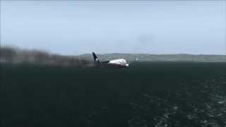 Boeing 787 Emergency Water Landing San Francisco [upl. by Tiphane]