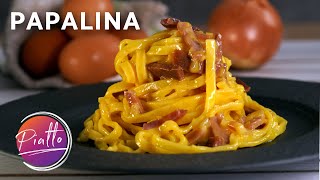 Fettuccine alla PAPALINA  la Nobile Carbonara di Papa PIO XII [upl. by Deland]