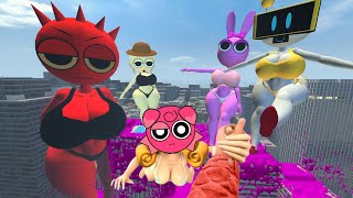 MISTERY NEW PURPLE BOXES SPRUNKI FAMILY SONG in Garrys MOD [upl. by Ennovyahs]