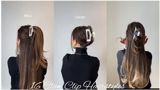 16 Ways to Style Claw Clip 2022  16 Claw Clip Catcher Hairstyles part 2  The Hairdos [upl. by Ettebab]