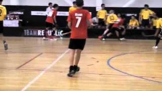 B Div Floorball Final 2nd Period 11 Mar 11  Catholic High v Victoria School [upl. by Noiz243]