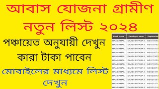 Pradhan Mantri Awaas YojanaGramin New List 2024। Pradhan Mantri Awaas YojanaGramin list।PMAYG [upl. by Gnivri]