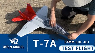 XFly T7A│64mm EDF JetTest Flight of Painted Sample with No Editing [upl. by Denman]