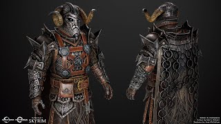 Skyrim Stormherald Armor Texture Timelapse [upl. by Flinn]