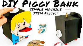 Interactive DIY Piggy Bank STEM Project  Simple Machines Lesson [upl. by Celene]