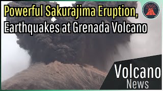 This Week in Volcano News Large Eruption at Sakurajima Earthquakes at Grenadas Volcano [upl. by Kerwin]