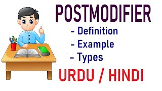 What are Postmodifiers Types of Postmodifiers Urdu  Hindi [upl. by Whale]