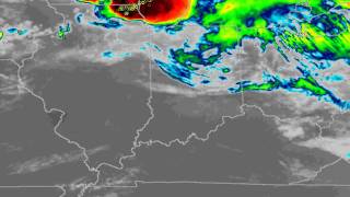 GOES16 ABI and GLM Imagery of Strong Thunderstorms Over Wisconsin [upl. by Ten]