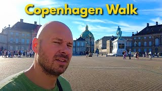 Copenhagen Denmark  City Strøget Walking Tour  Mermaid Nyhavn and Boardwalk [upl. by Rabelais]