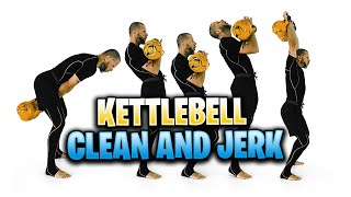 Double Kettlebell Clean and Jerk in SLOW MOTION [upl. by Ettenuahs919]