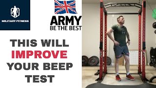 BleepBeep Test Immediate Improvement Workout  Military Fitness [upl. by Drabeck839]