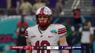 EA Sports College Football 25 Western Kentucky vs James Madison  Xbox Series X 4K60FPS [upl. by Pump971]