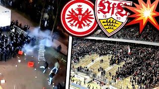 Frankfurt vs Stuttgart Auseinandersetzungen mit Polizei hinter der Kurve [upl. by Tim]