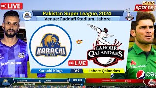 🔴Live PSL  KAR vs LAH Live PSL 26th Match  Karachi Kings vs Lahore Qalandars Live cricketlive [upl. by Paterson]