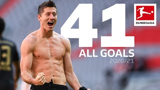 Robert Lewandowski  All Bundesliga Goals 202021 [upl. by Imhskal]