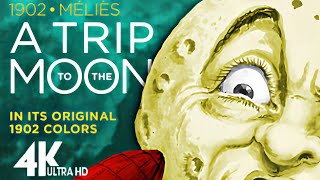 4K Restored  A Trip to the Moon🎬HD Colorized Full MovieAdventure Fantasy1902 月球旅行记Georges Méliès [upl. by Akemahs]