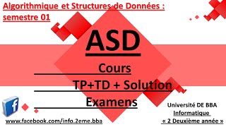 Informatique « 2 Deuxième année » Algorithmique et Structures de Données ASD [upl. by Idyh]