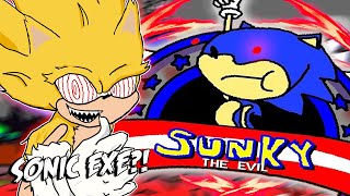 quotSONICEXEquot Fleetway Sonic Plays SunkyMPEG [upl. by Enicul908]