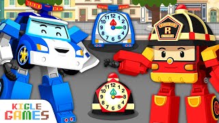 Learn How to Tell Time Poli Cartoons for Kids [upl. by Ruder]